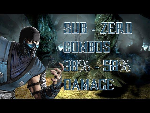 Mortal Kombat 9 - Sub-Zero: Combos 38% - 58% Damage [2015] [60 FPS]