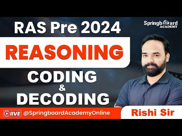 Reasoning PYQ Series | Topic - Coding Decoding | Mental Ability | Rishi Sir Springboard