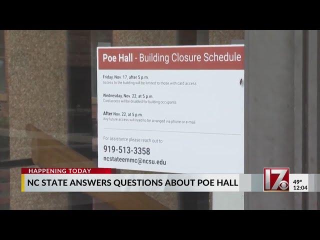 N.C. State answers questions about the Poe Hall