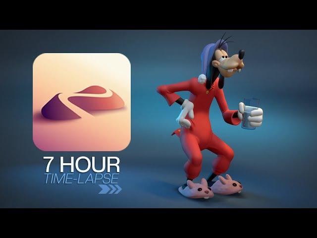 Disney's GOOFY! iPad Pro Time-Lapse | Nomad Sculpt