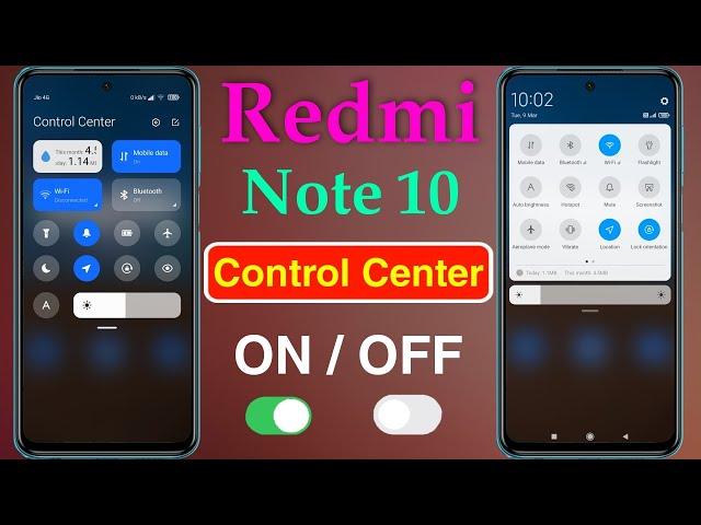 How to Change Redmi Note 10 Control Center | Redmi Note 10 New Control Center Settings