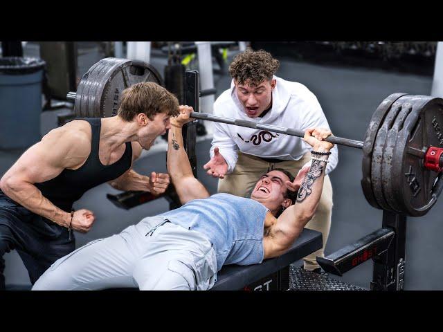 MAXING OUT W/ DAVID LAID | WHO CAN BENCH PRESS MORE??