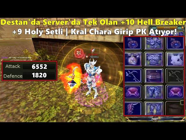 PHALANKS666 - Destan'da +10 Hell Breaker & +9 Holy Setli | Kral Chara Girip PK Atıyor! Knight Online