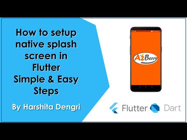 How to create splash screen in Flutter App in simple steps 2021