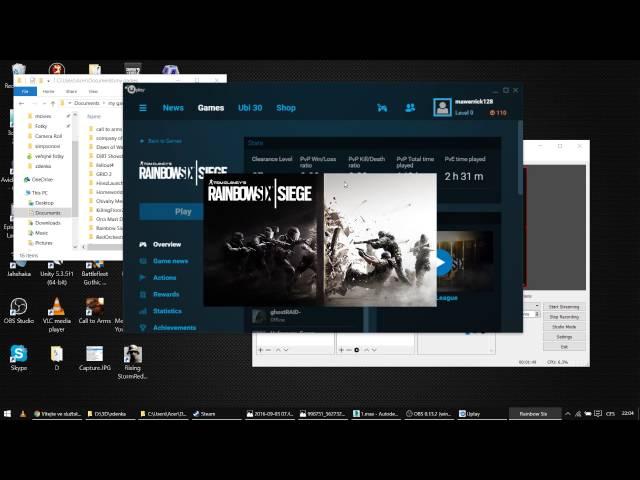 rainbow six siege black screen on start up fix