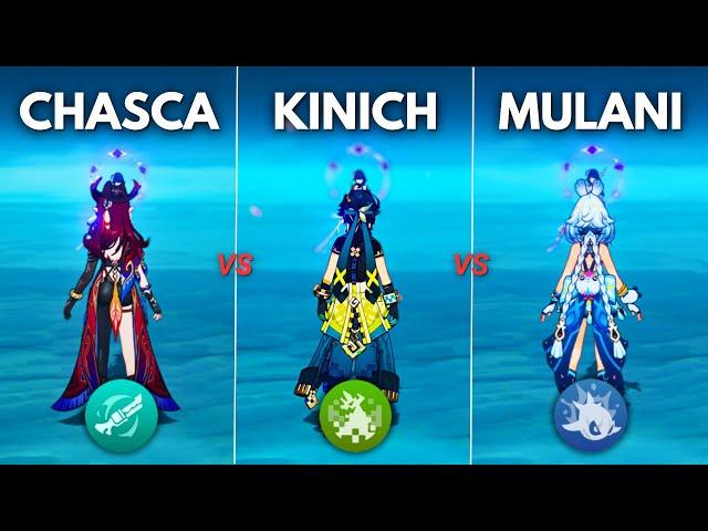 F2P :- Who is the BEST NATLAN DPS?? Chasca vs Kinich vs Mualani ! [ Genshin Impact ]