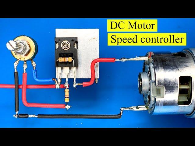 how to make Simple dc motor speed control circuit, electronics projects , banggood