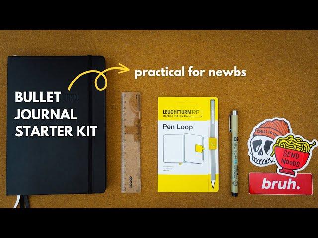 Minimalist bullet journal starter package for beginners