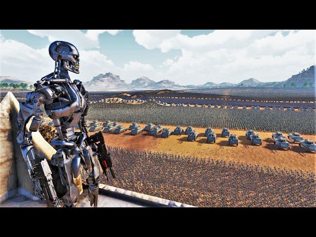 100,000 T-800 Terminators vs 5 MILLION HUMAN ARMY - Ultimate Epic Battle Simulator 2