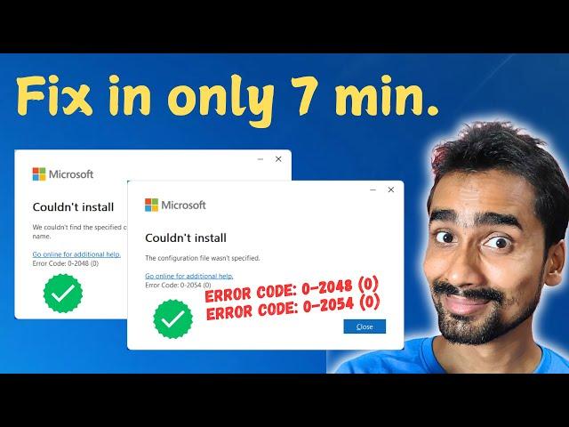 Fix MS Office Couldn't Install Error Code: 0-2048 (0) & Error Code: 0-2054 (0) in Only 7 Minutes 