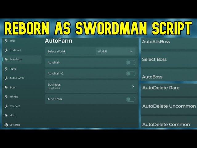 Reborn As Swordman Script | Roblox Script | Not Patched | No Ban