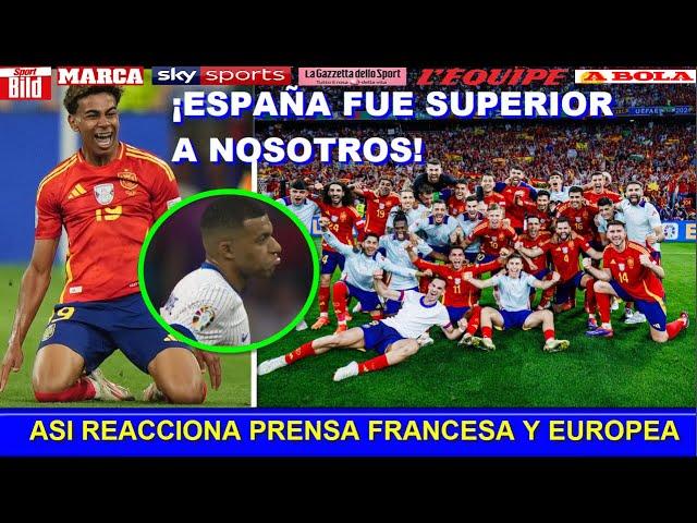  ASI REACCIONA PRENSA FRANCESA y EUROPEA a VICTORIA de ESPAÑA vs FRANCIA EUROCOPA 2024