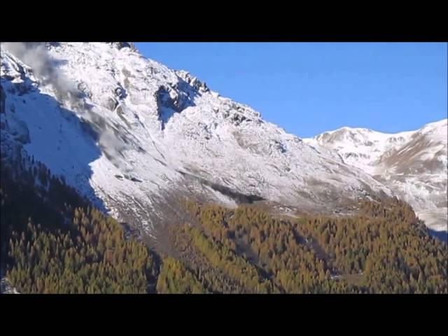 Spectacular Rockslide in Switzerland (two angles)