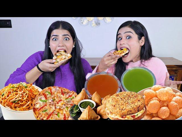 Chow mein, Golgappa, Pizza, Samosa, Pizza Burger Food Eating Challenge | Pooja Singh |