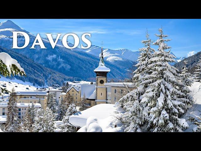 Walking Tour of Magnificent Davos, Switzerland 4K - The Most Beautiful Town in the Swiss Alps