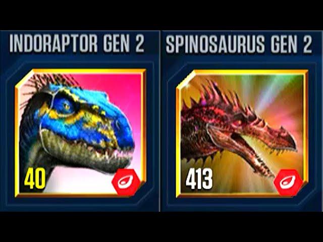 INDORAPTOR GEN 2 VS SPINOSAURUS GEN 2 | HT GAME