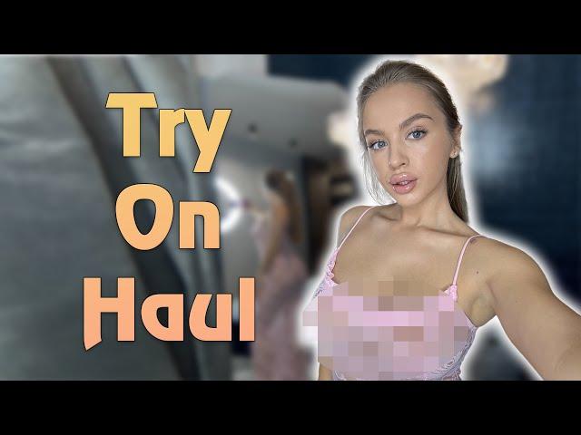 4K  Elegant Dress Try-On: Romantic Pink Lace Look!  |Transparent Try On Haul 2024 with Mare