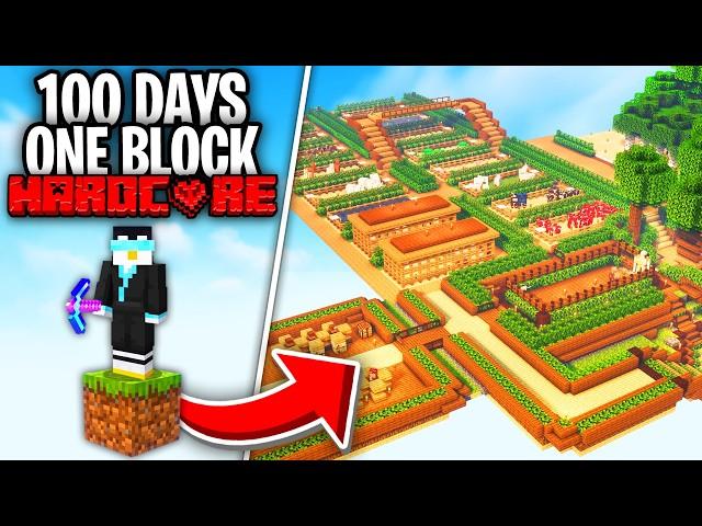 I Survived 100 Days on ONE BLOCK SKYBLOCK in Minecraft 1.21