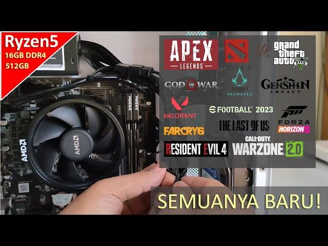 Rakit PC 3 Jutaan 2024 | Irit Daya | Ryzen 5/16GB/NVME 512GB| Genshin, GTA V, Valo, Apex, God Of War