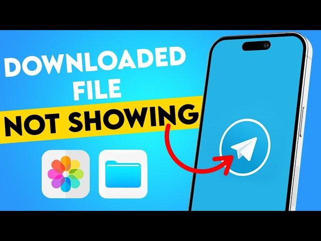 Telegram Downloaded file not showing on iPhone | Fix Saved photos or video not showing on iPhone