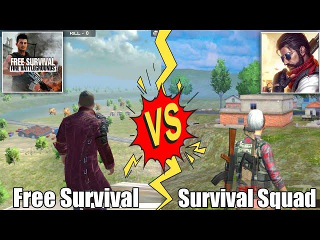 Free Survival Fire Battleground Vs Survival Squad | Free Survival Fire Battleground New Update