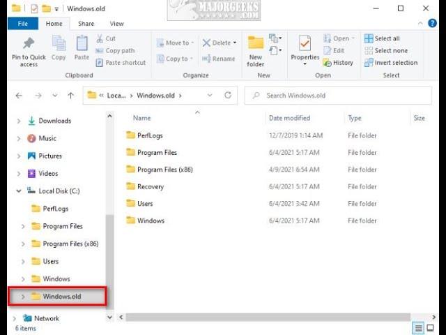 How to Restore Files from Windows old in Windows 10