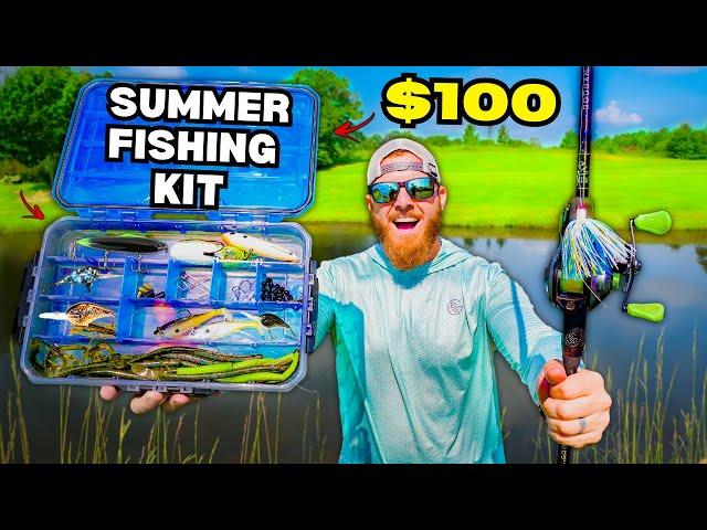 $100 ULTIMATE Summer Fishing Kit CHALLENGE **Backyard Pond Update**