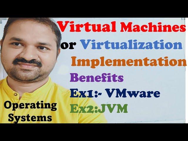 Virtual Machines in OS  | Virtualization | System Model | Implementation | Benefits | VMware | JVM