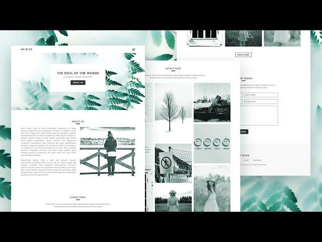 How To Make a Blog Website | Complete Responsive Website Design using Html CSS & Javascript