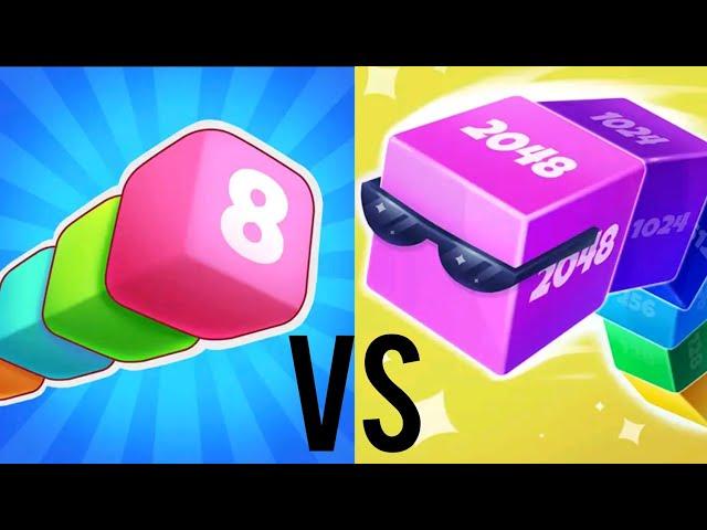 Cube Arena 2048 vs Blocky Snake 2048