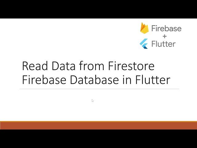 Read Data from Firebase Database in Flutter ListView