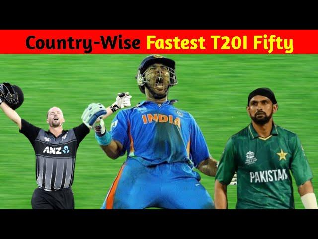 Fastest T20i Fifty Comparison Countrywise