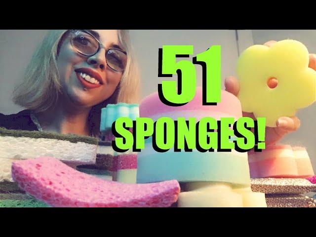 ASMR For Sleep | Dry Squeezing Every Sponge I Own | Sponge Squeezing & Sponge On Mic | No Talking