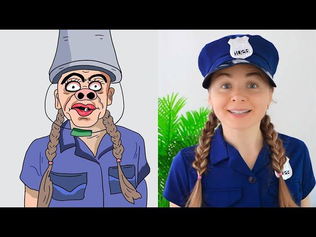 Oliver and Mom play Police and Other Rescue Stories | Sam drawing meme