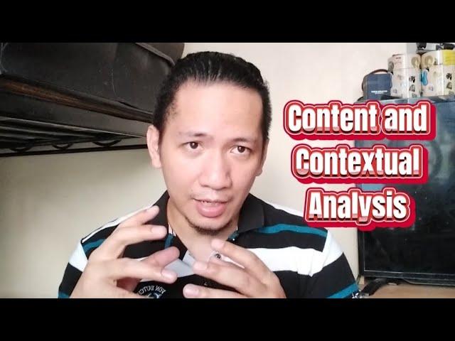 Content and Contextual Analysis in Readings in Philippine History