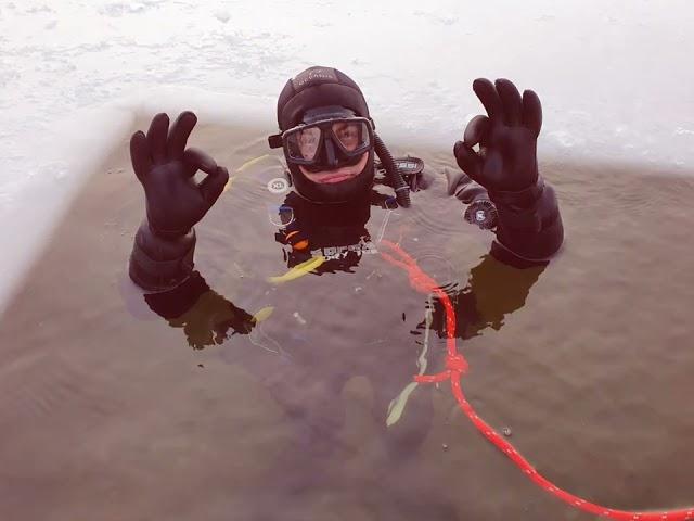 -15 °Celsius 5 °Fahrenheit, PADI ICE Diving in Latvia, diving club "Daivings" PADI MSDT instruktors