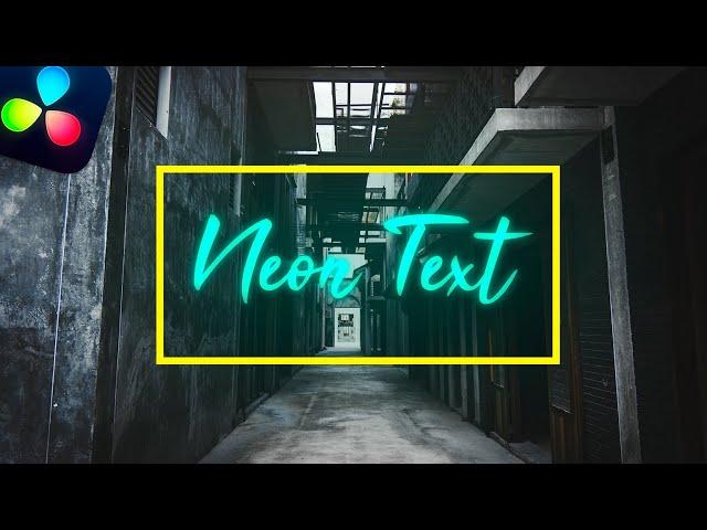 Neon Text Effect in DaVinci Resolve | Tutorial for Beginners