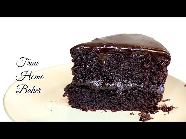 Super Moist Dark Chocolate Cake | Matilda Inspired Cake | Homemade | Bake with me || Frau Home Baker