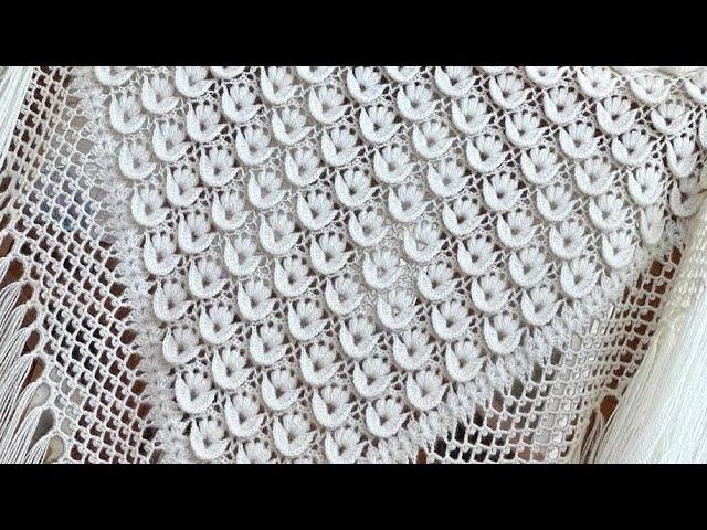 Шаль, ОЧЕНЬ простая в исполнении  Crochet shawl 