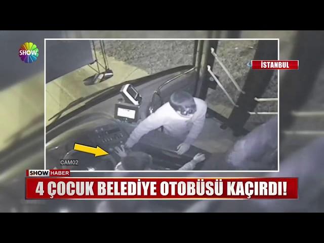 4 çocuk belediye otobüsü kaçırdı!