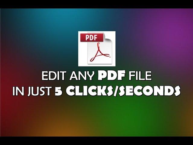 Quick Edit Any PDF File in Just 5 Clicks or Seconds  - CorelDraw Tutorials by KingspetDesigns & Tech