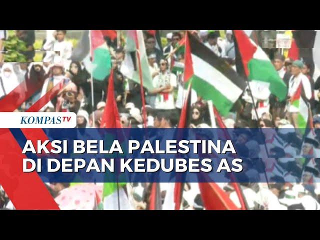 BREAKING NEWS - Situasi Aksi Bela Palestina di Depan Kedubes AS Jakarta