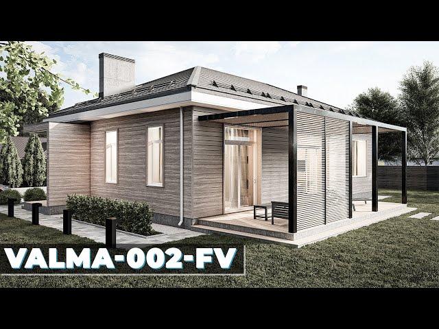 Проект одноэтажного дома VALMA-002-FV // Архитектор Фаринюк Вячеслав