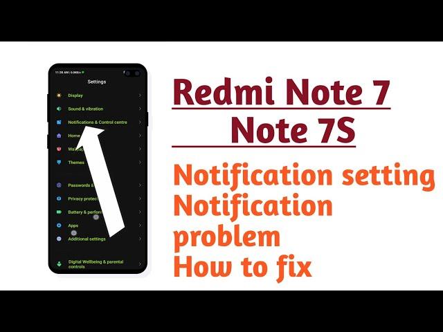 Redmi Note 7 , Note 7S , Notification setting Notification problem How to fix