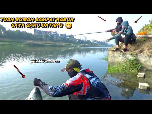 Tuan sampai kabur..! Saat saya strike ikan besar mancing ikan nila