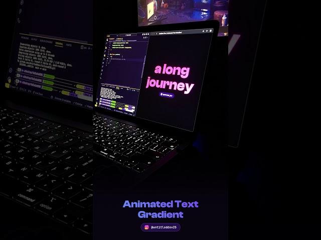 Animated Text Gradient using HTML and TailwindCSS by Untitled Dev #tailwindcss