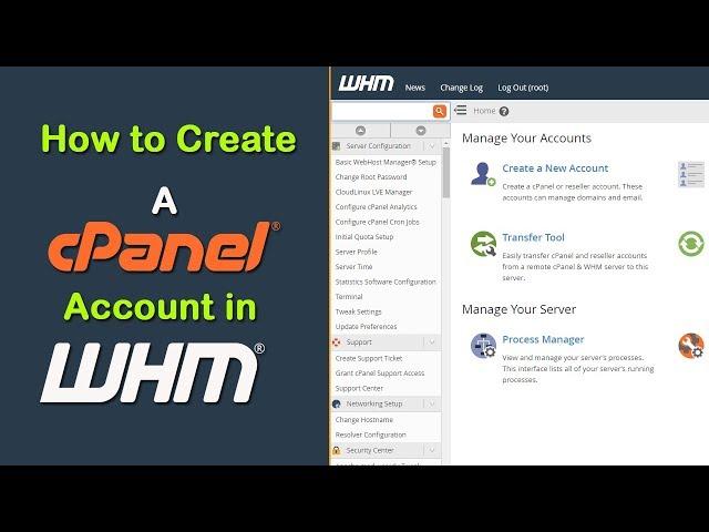 How to a Create cPanel Hosting Account in WHM Reseller Tutorial