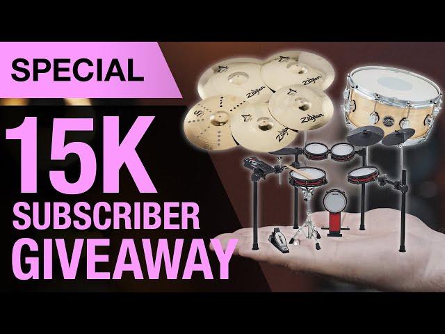 Win prizes worth over 2000 Euros | Huge Give-Away | Alesis, Zildjian, DW