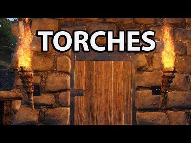 Torches in Ark Survival Evolved Standing: Torch, Hand Torch, Wall Torch