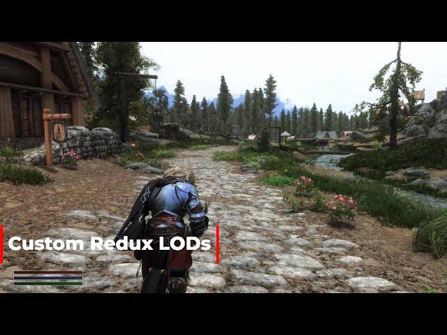 Skyrim Modlist: Custom Redux LOD and Base Redux LOD Comparison (Nolvus/Basic Start)